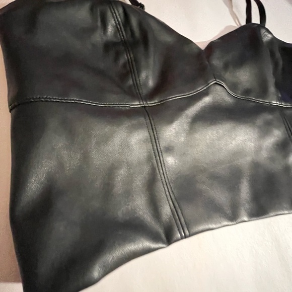 Forever 21 black bustier goth corset whimsigoth halter spaghetti strap. Large - Picture 7 of 12